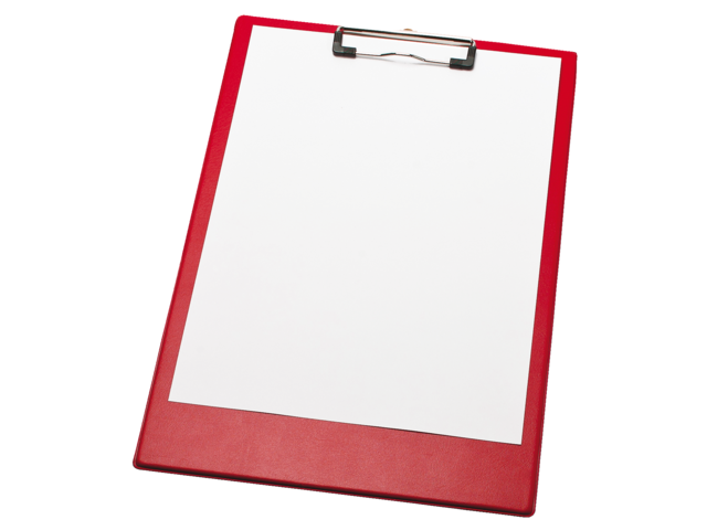 Klembord a4/folio met 100mm klem rood