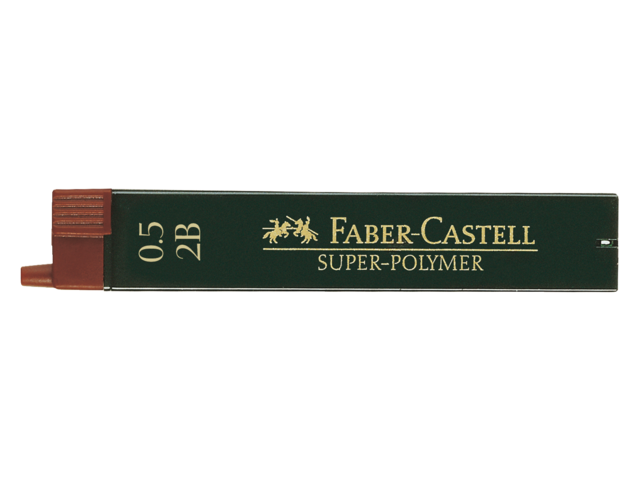 Potloodstift faber castell 0.5mm 2b 12stuks