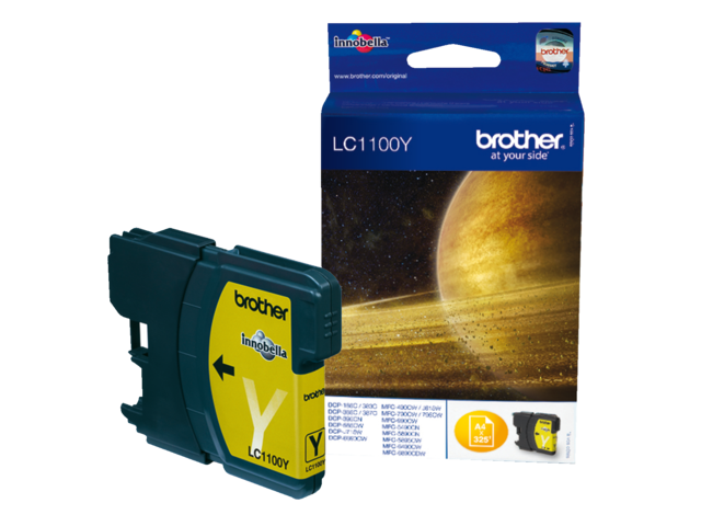 Inkcartridge brother lc-1100y geel