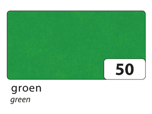 Zijdevloeipapier folia 50x70cm 20g nr50 groen set à 5vel