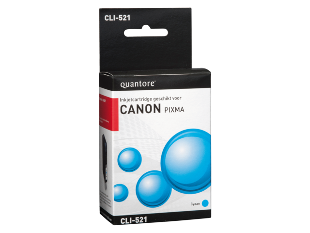 Inkcartridge quantore canon cli-521 blauw+chip