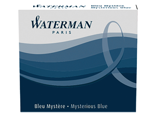 Inktpatroon waterman nr23 lang blauw/zwart