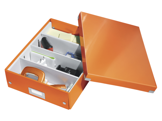 Opbergbox leitz click en store 280x100x370mm oranje