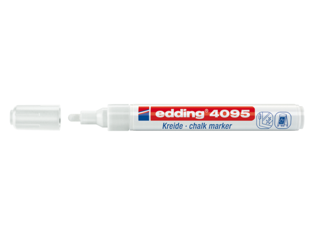 Krijtstift  edding 4095 rond wit 2-3mm
