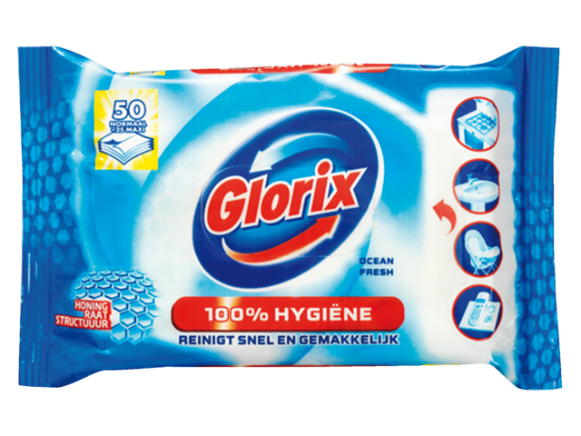 Toiletreiniger glorix 30 hygiene doekjes