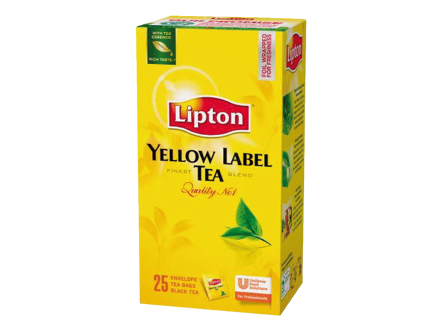 Thee lipton yellow label met envelop 25stuks