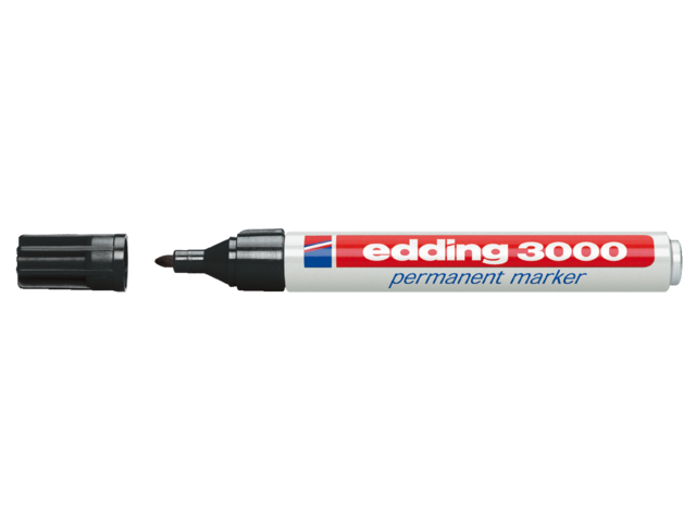 Viltstift edding 3000 rond zwart 1.5-3mm
