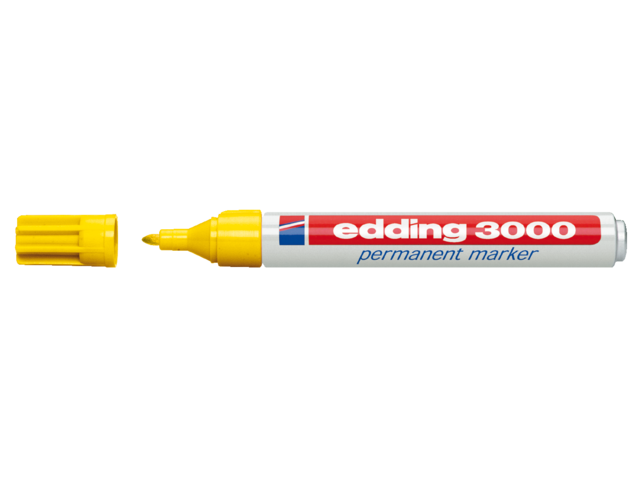 Viltstift edding 3000 rond geel 1.5-3mm
