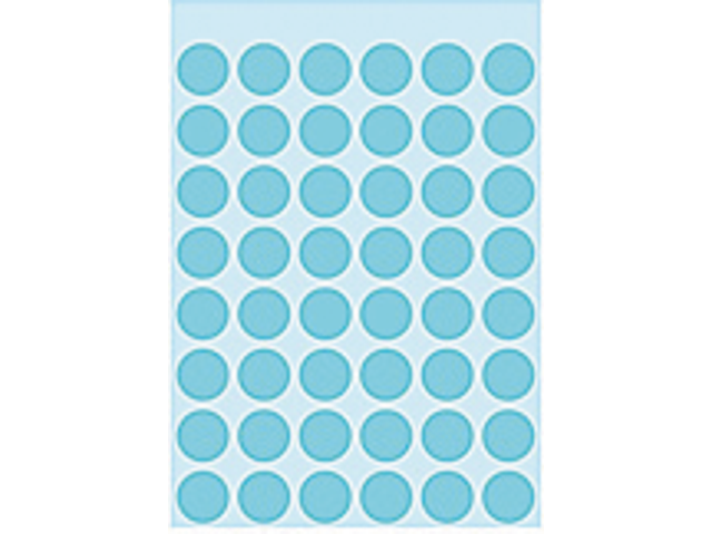 Etiket herma 1863 rond 12mm blauw 240stuks