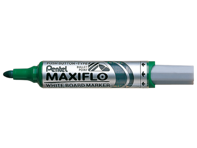 Viltstift pentel mwl5m maxiflo whiteboard groen 3mm