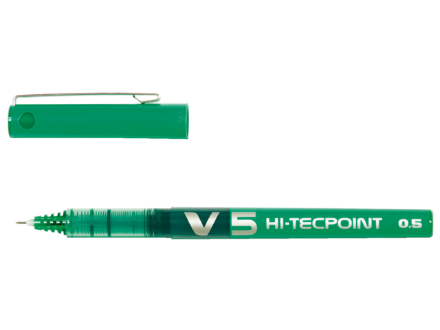 Rollerpen pilot hi-tecpoint v5 groen 0.3mm