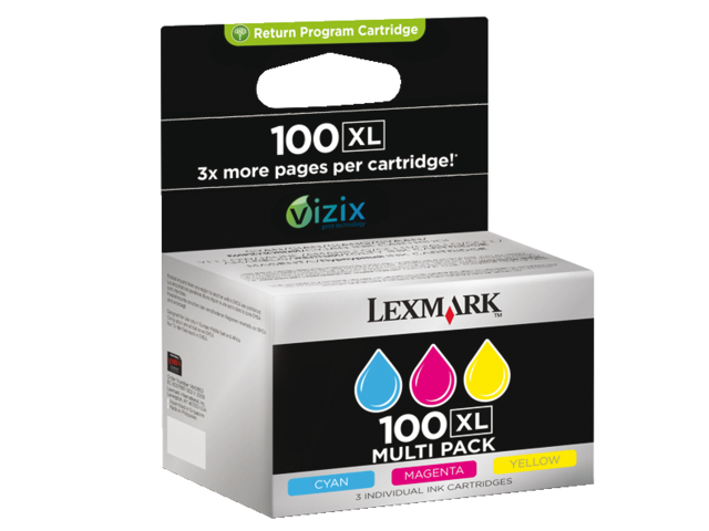 Inkcartridge lexmark 14n0850 100xl 3 kleuren hc