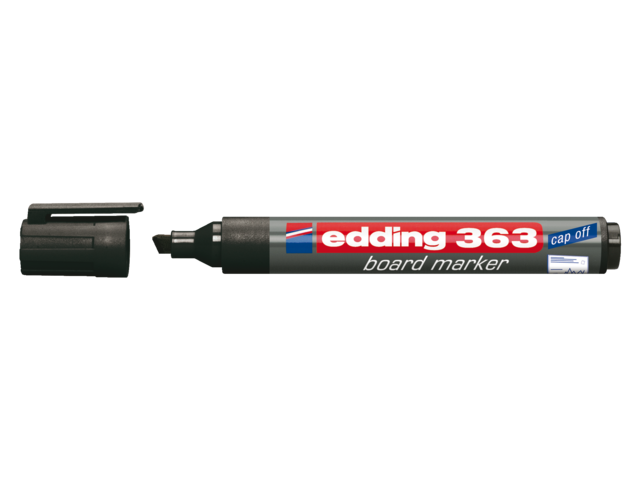Viltstift edding 363 whiteboard beitel zwart 1.5-5mm