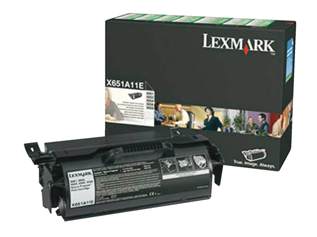 Tonercartridge lexmark x651a11e prebate zwart
