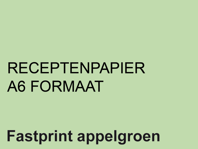 Receptpapier fastprint a6 80gr appelgroen 2000vel