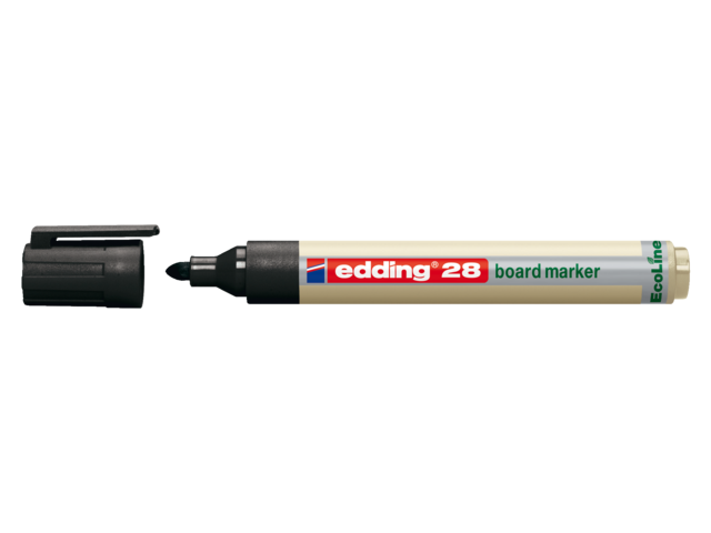 Viltstift edding 28 whiteboard eco rond zwart 1.5-3mm