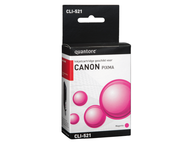 Inkcartridge quantore canon cli-521 rood+chip