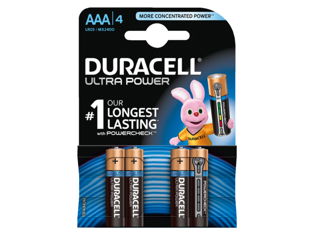 Batterij duracell ultra power 4xaaa