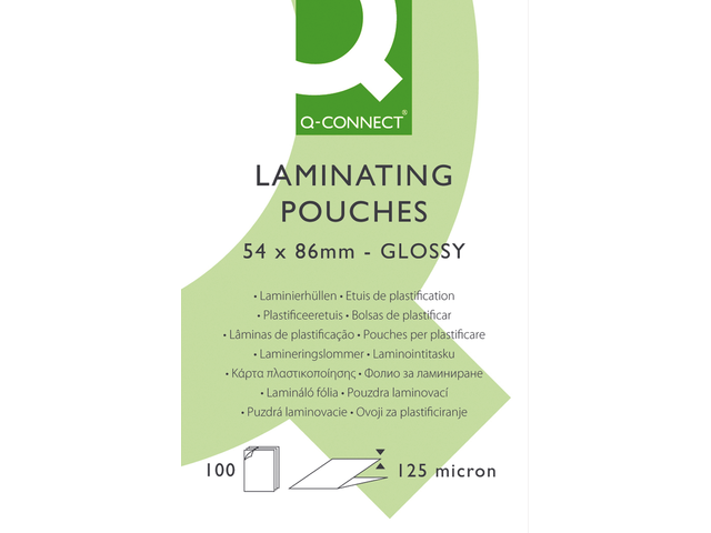 Lamineerhoes q-connect 54x86mm 2x125micron 100stuks