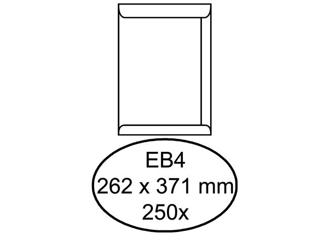 Envelop quantore akte eb4 262x371mm wit 250stuks