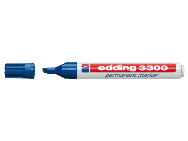 Viltstift edding 3300 schuin  blauw 1.5-3mm