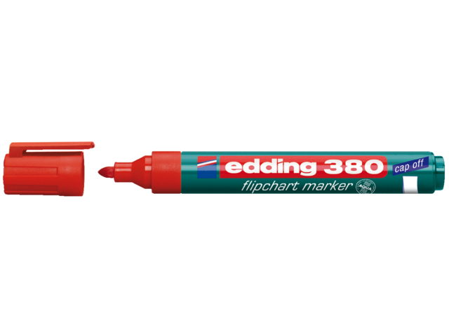 Viltstift edding 380 flipover rond rood 2mm