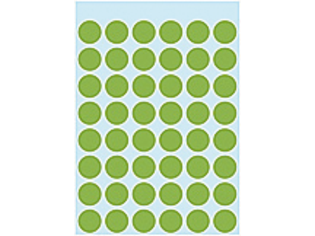 Etiket herma 1865 rond 12mm groen 240stuks