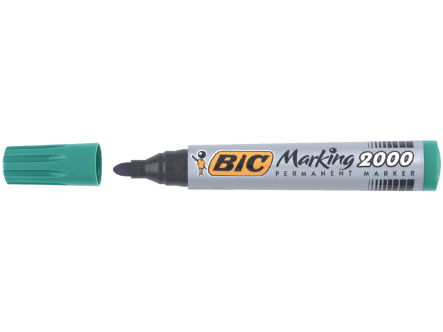 Viltstift bic 2000 rond groen 1.7mm
