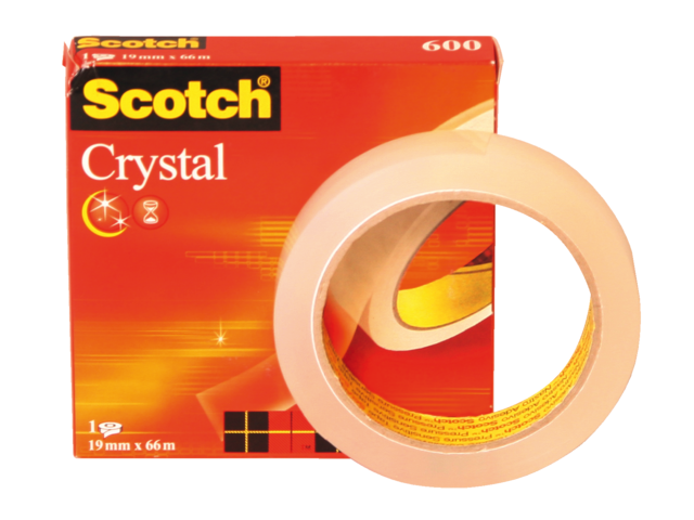 Plakband scotch 600 19mmx66m crystal clear
