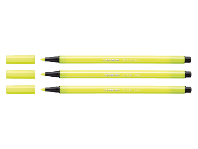 Viltstift stabilo 68/024 neon geel