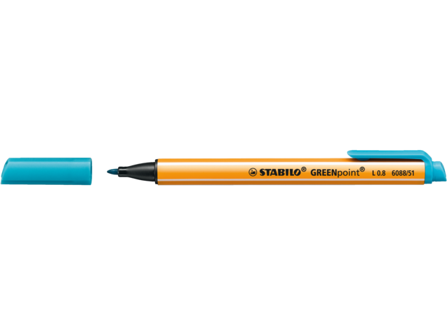 Fineliner stabilo greenpoint turquoise 0.8mm