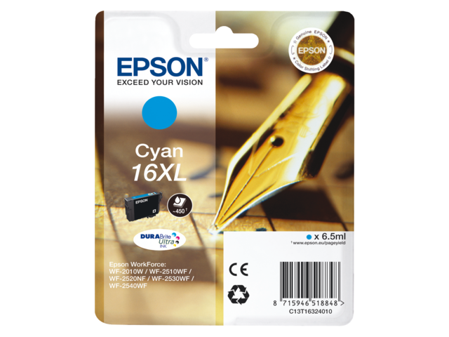 Inkcartridge epson t163240 blauw hc