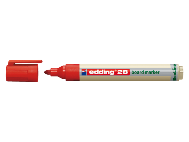 Viltstift edding 28 whiteboard eco rond rood 1.5-3mm