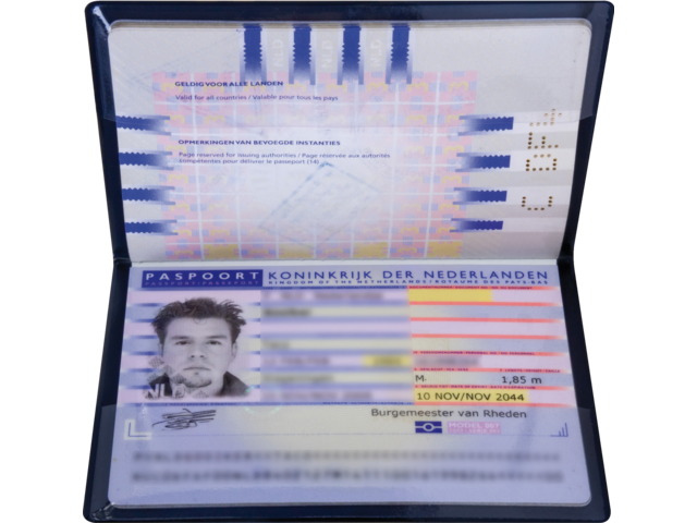 Beveiligingsmap hidentity voor paspoort