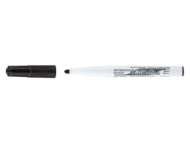 Viltstift bic 1741 whiteboard rond zwart 1.4mm
