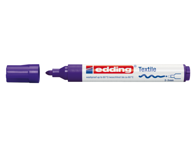 Viltstift edding 4500 textiel rond violet 2-3mm
