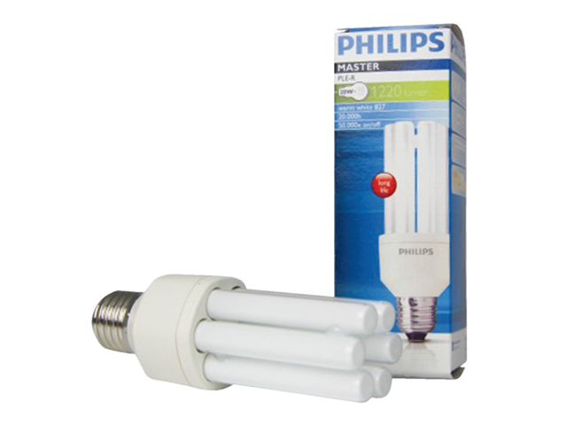 Spaarlamp philips master pl-e 20w fitting e27