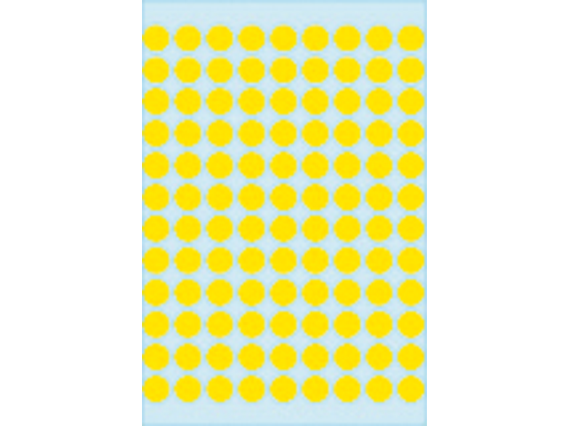 Etiket herma 1841 rond 8mm geel 540stuks