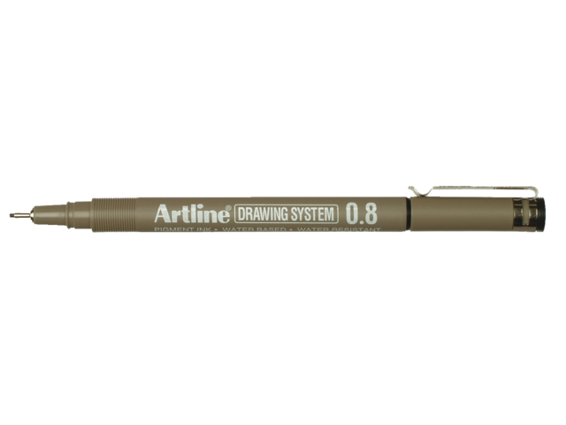 Fineliner artline zwart 0.8mm