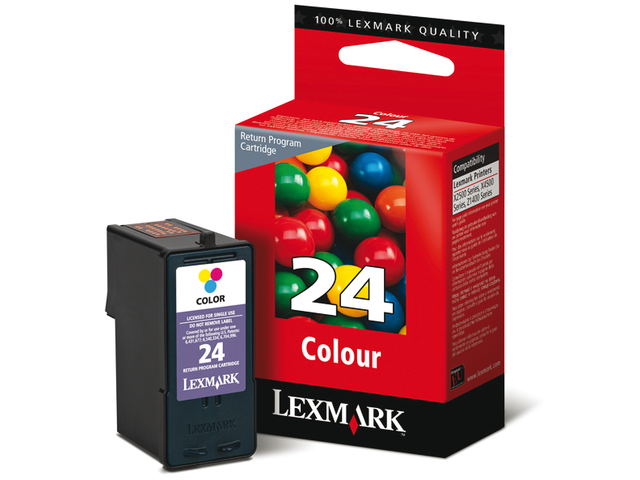 Inkcartridge lexmark 18c1524e 24 prebate kleur