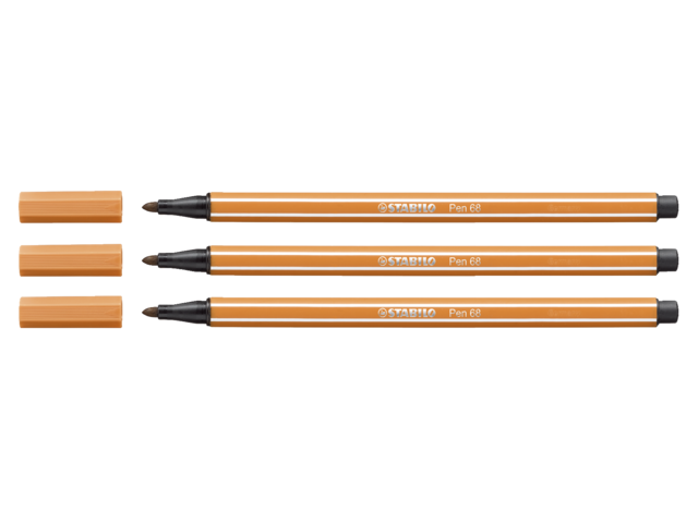 Viltstift stabilo 68/89 donkeroker