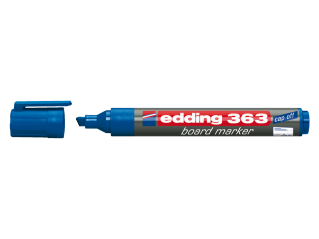 Viltstift edding 363 whiteboard beitel blauw 1.5-5mm