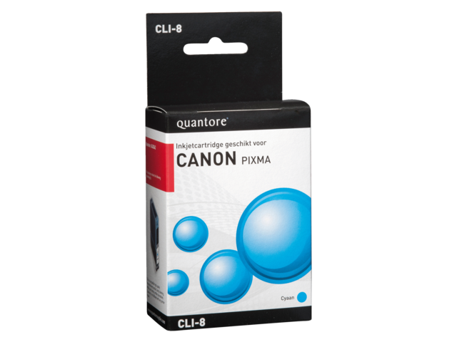 Inkcartridge quantore canon cli-8 blauw+chip