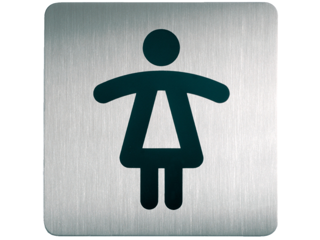 Infobord pictogram durable 4956 vierkant wc dames 150mm