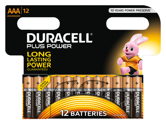 Batterij duracell plus power 12xaaa alkaline