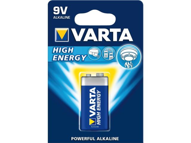 Batterij varta high energy 9volt
