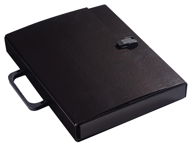Koffer klapr a4 30mm glanskarton zwart
