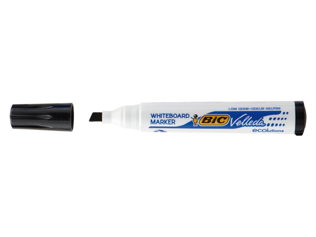 Viltstift bic 1751 whiteboard schuin zwart 3-5.5mm