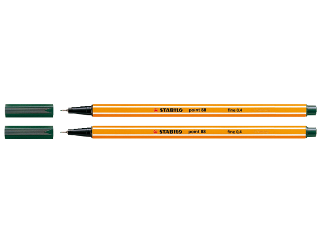 Fineliner stabilo point 88/63 olijfgroen