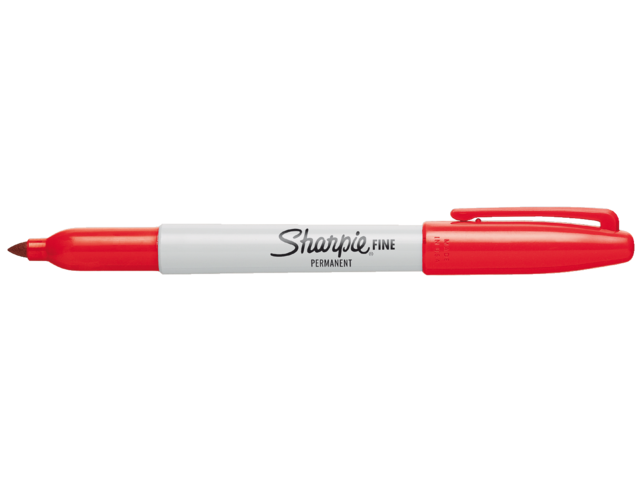 Viltstift sharpie fine rond rood 1-2mm 